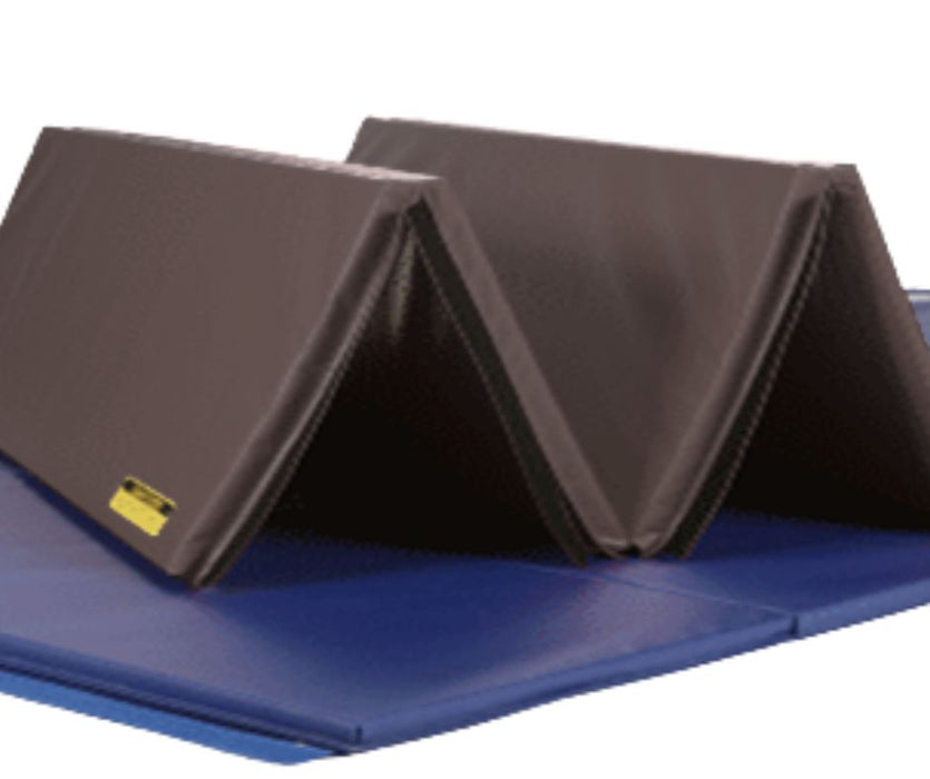 Folding Exercise BJJ foam Mats 8ft x 4ft x 50mm with Velcro Black
