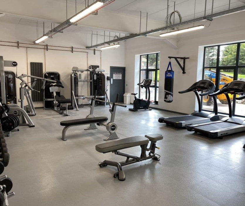 Gym Flooring Mats Ireland - Flexi Tile 5 Charcoal 516mm x 516mm x 4.5mm