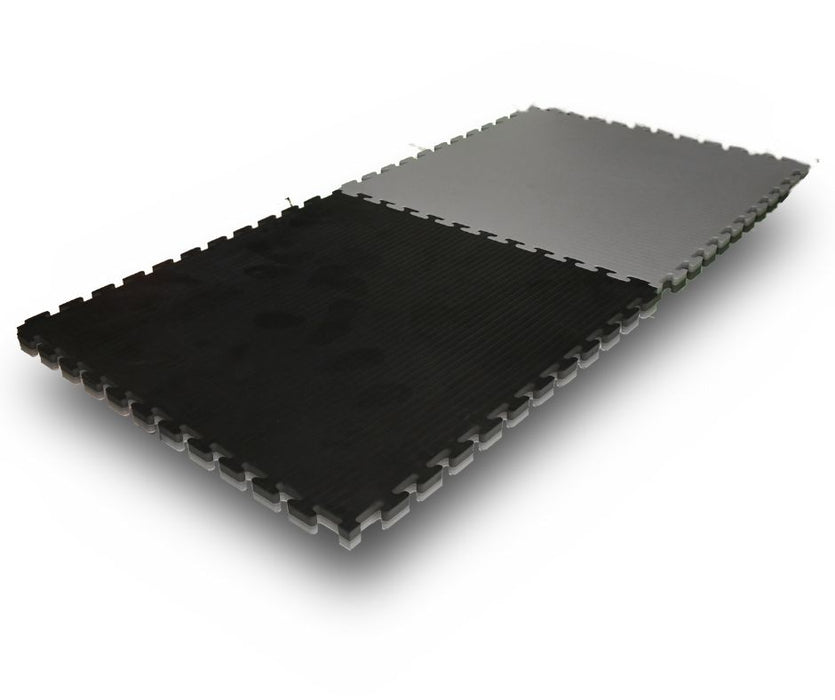 MMA 30mm 1m x 1m Grey/Black Jigsaw Mat Tatami Grip 80kg/cbm Density