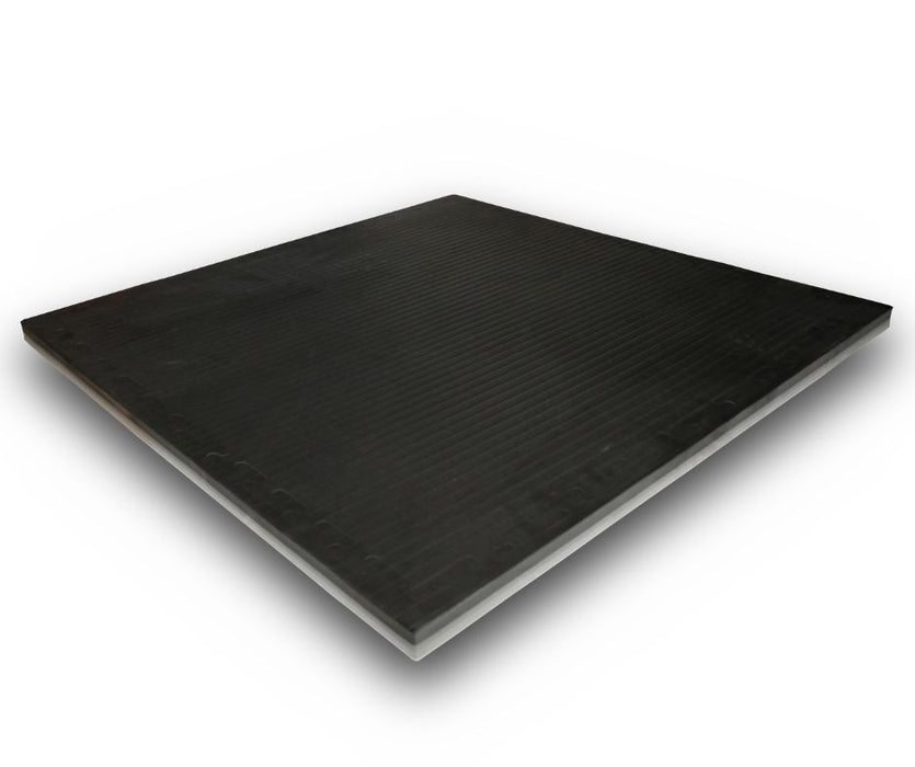 MMA 30mm 1m x 1m Grey/Black Jigsaw Mat Tatami Grip 80kg/cbm Density