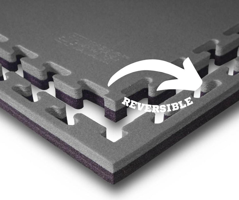 Ex- Demo IMPACT TATAMI 30mm 1m x 1m XPE -NO SMELL- Grey/Black Jigsaw Mat
