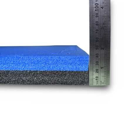 IMPACT TATAMI 40mm 1m x 1m XPE -NO SMELL- Black/Blue Jigsaw Mat