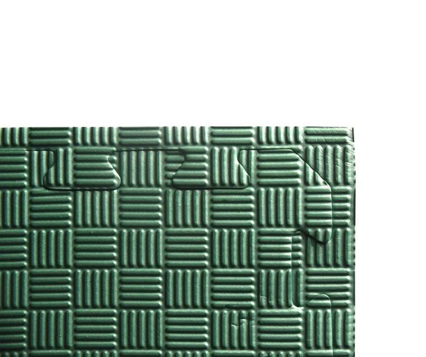 MMA 40mm 1m x 1m Green/Black Jigsaw Mat 5 Lines Grip 75kg/cbm Density