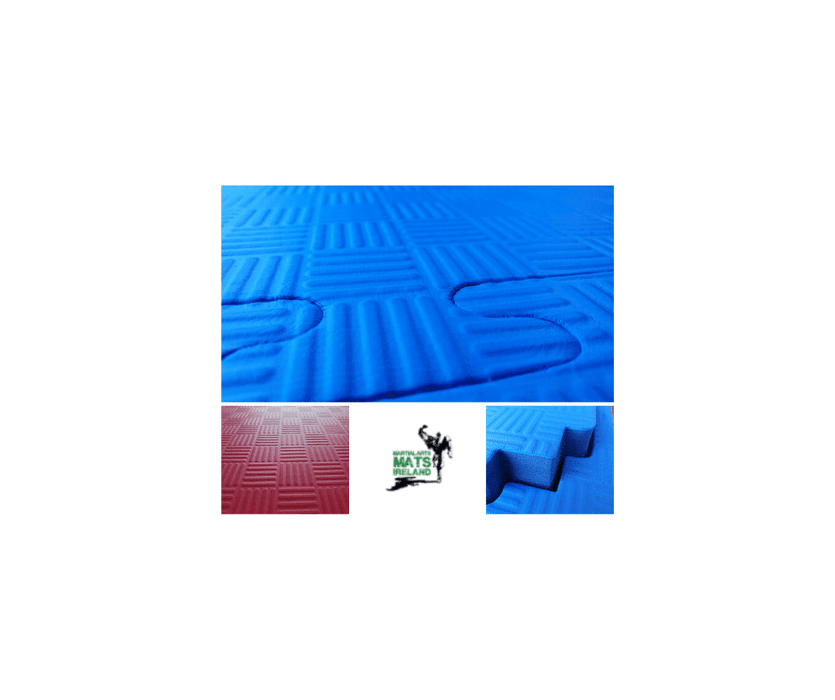 MMA 40mm Red/Blue Jigsaw Mat 5 Lines Grip 90kg/cbm Density