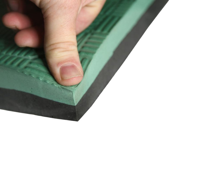 MMA 40mm 1m x 1m Green/Black Jigsaw Mat 5 Lines Grip 75kg/cbm Density