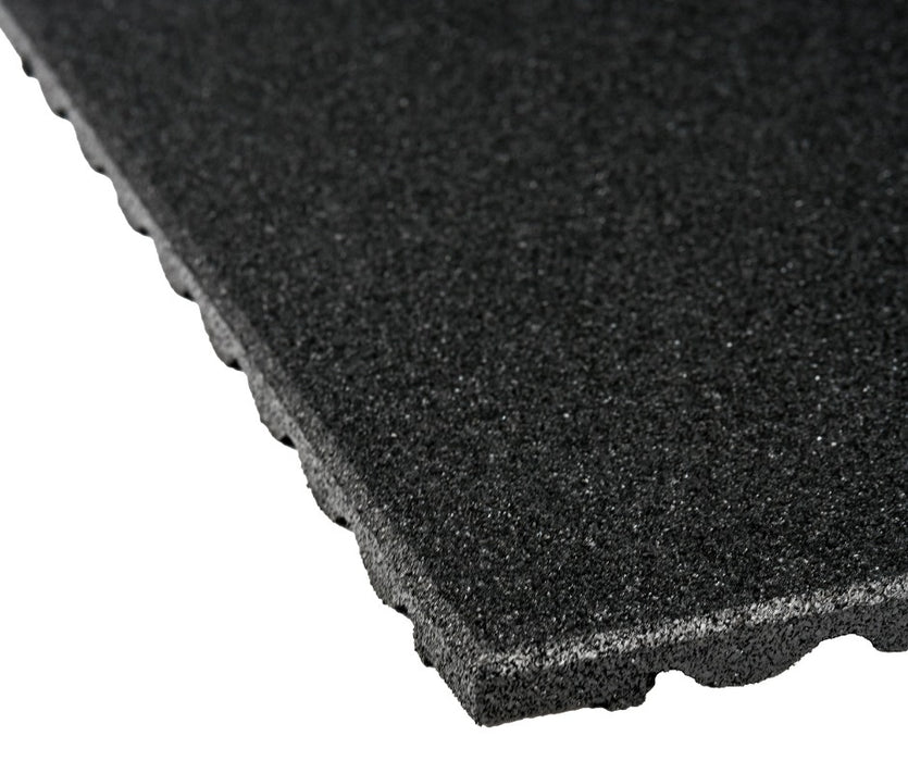 Anti-Shock Black 20mm Rubber Gym Mat 1m x 1m