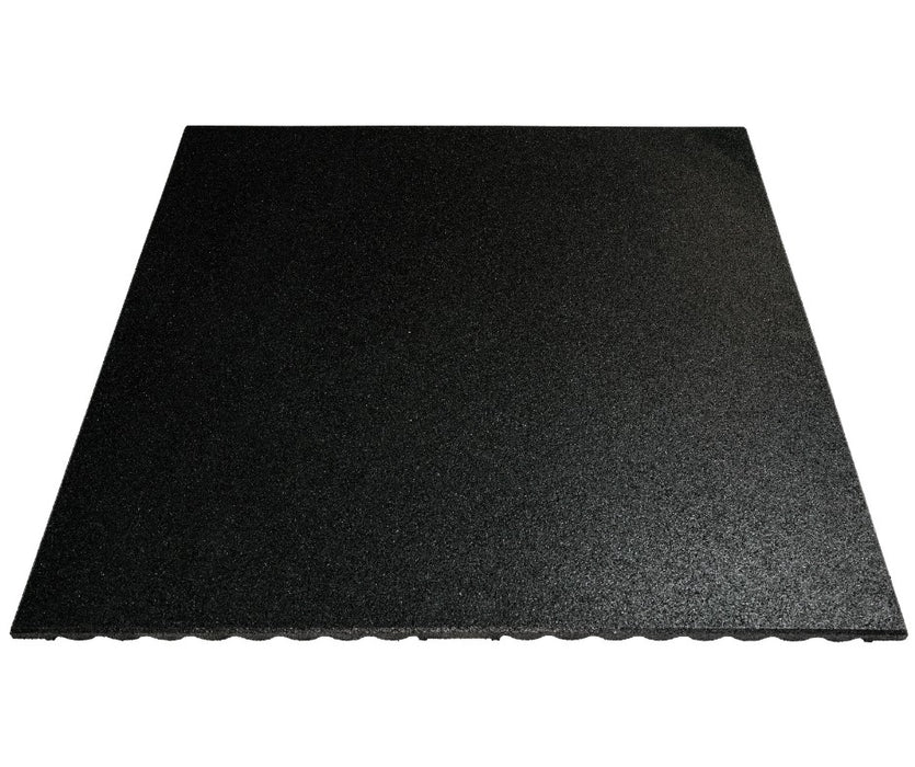 Anti-Shock Black 20mm Rubber Gym Mat 1m x 1m