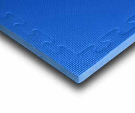 20mm 1m x 1m Blue/Blue Jigsaw Mat Standard Grip 120kg/cbm density