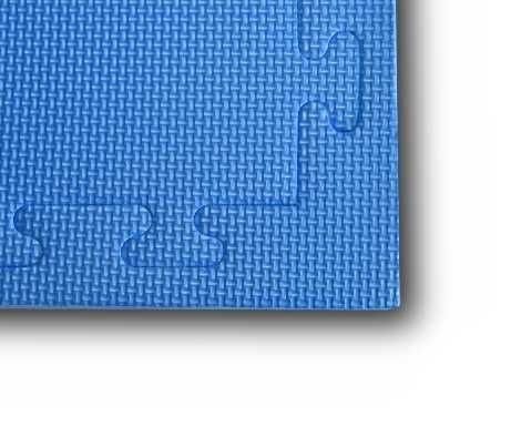 20mm 1m x 1m Blue/Blue Jigsaw Mat Standard Grip 120kg/cbm density