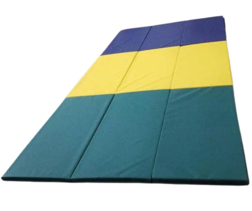 Folding Gymnastics Mats 8ft x 4ft x 50mm with Velcro Pink Blue Black