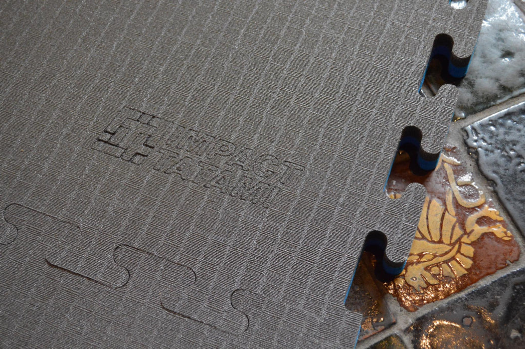 Ex- Demo IMPACT TATAMI 30mm 1m x 1m XPE -NO SMELL- Grey/Black Jigsaw Mat