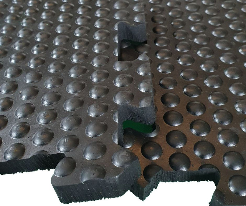 Weight Lifting Gym Jigsaw Mats Rubber 0.91m x 1.22m x 17mm Stud Dot