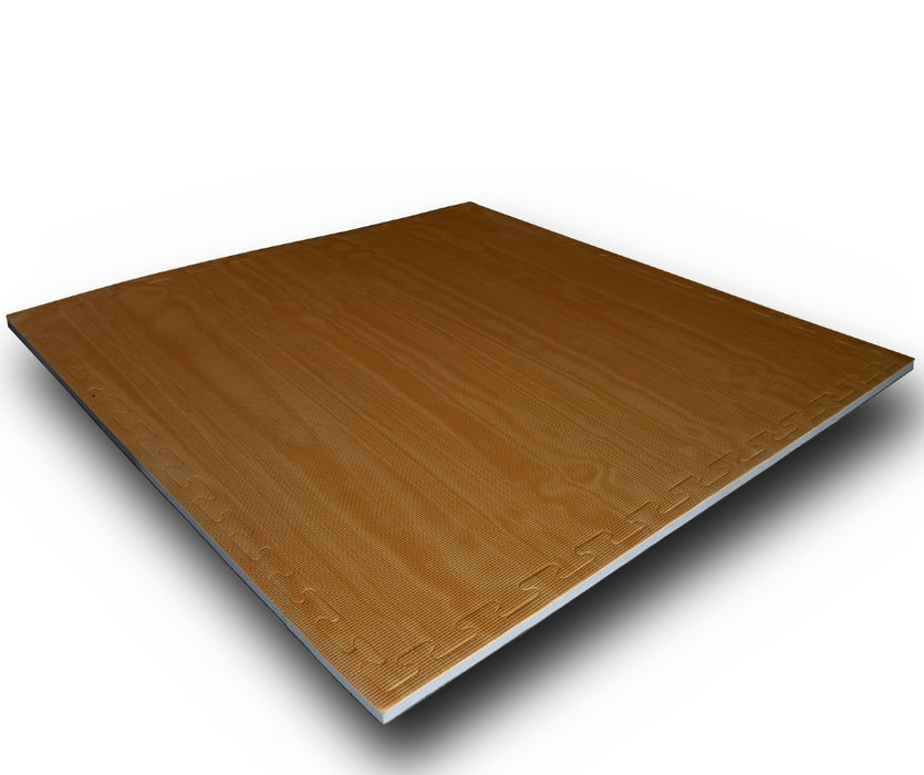 20mm 1m x 1m Jigsaw Mats Wood/Black 120kg/cbm High Grip Premier Mat